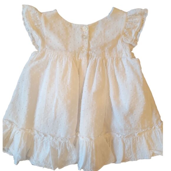 Laura Ashley Baby Girls White Swiss Dot Angel Wing Spring Easter Dress 2t - Picture 5 of 12